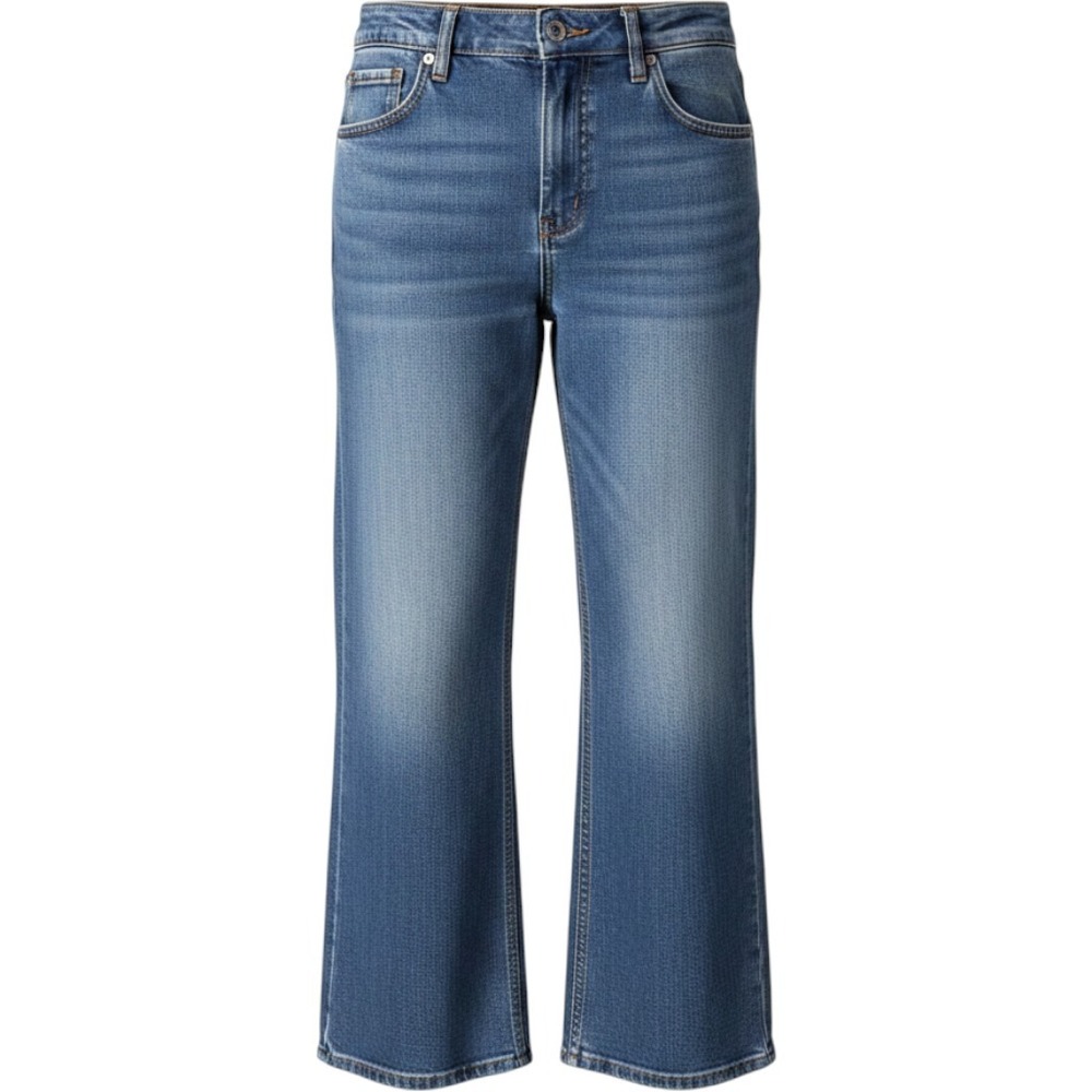Bagatelle Collection Jeans Wide Leg Patch Pocket Size 26 Blue Denim High Waist‎